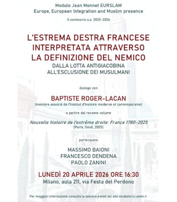 EURSLAM – L’estrema destra francese interpretata attraverso la definizione del nemico | Milano, 20 aprile 2026
